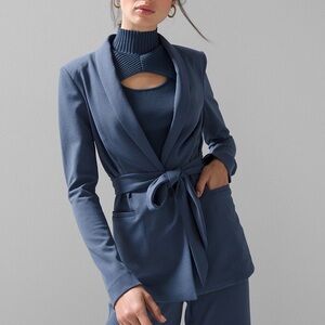 Women's Blue Belted Jacket